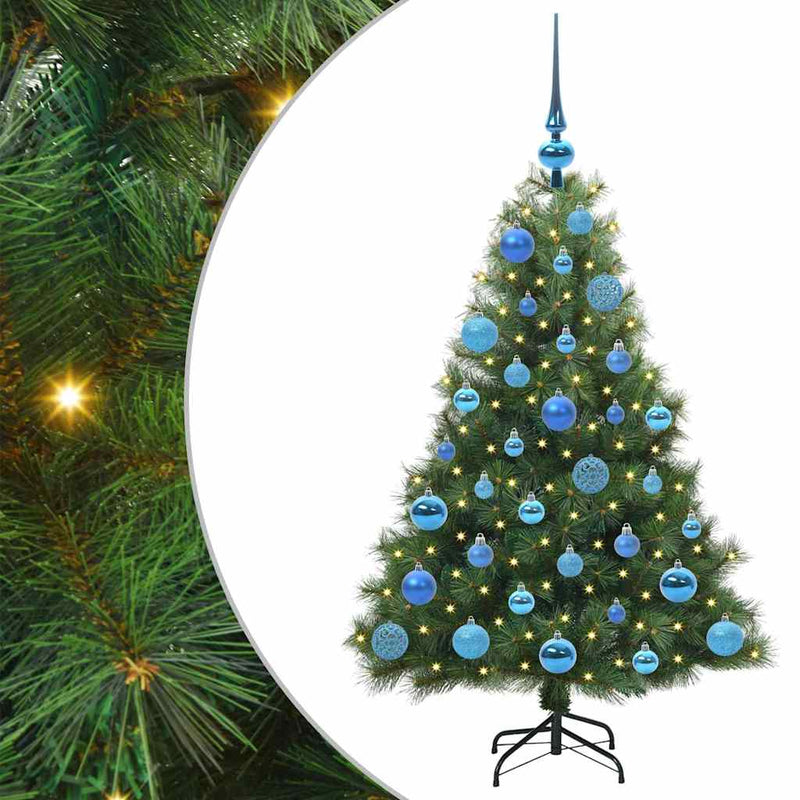Afbeelding laden in galerijviewer, Vidaxl kunstkerstboom met 150 led met standaard groen 120 cm pe en pvc
