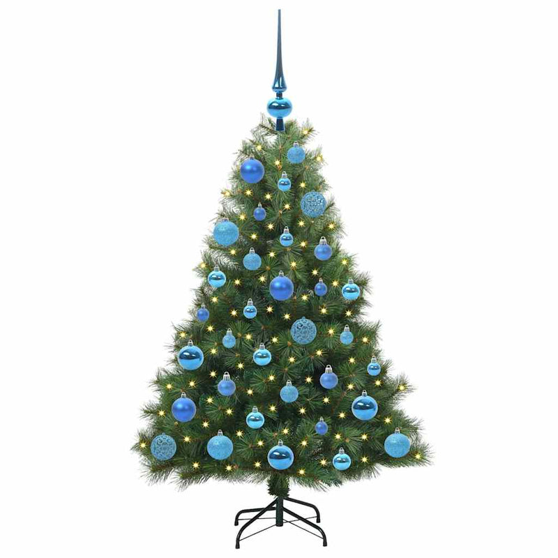 Afbeelding laden in galerijviewer, Vidaxl kunstkerstboom met 150 led met standaard groen 120 cm pe en pvc
