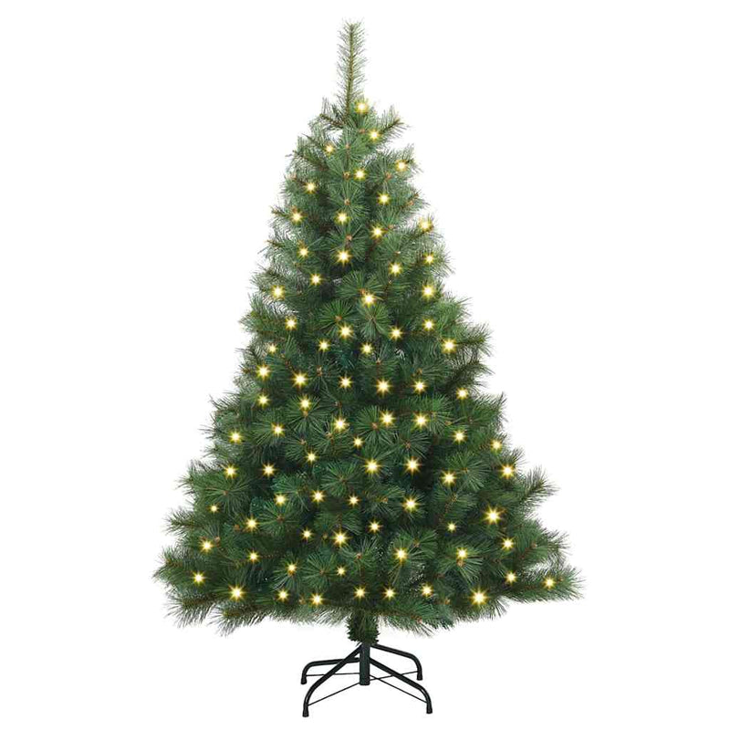 Afbeelding laden in galerijviewer, Vidaxl kunstkerstboom met 150 led met standaard groen 150 cm pe en pvc
