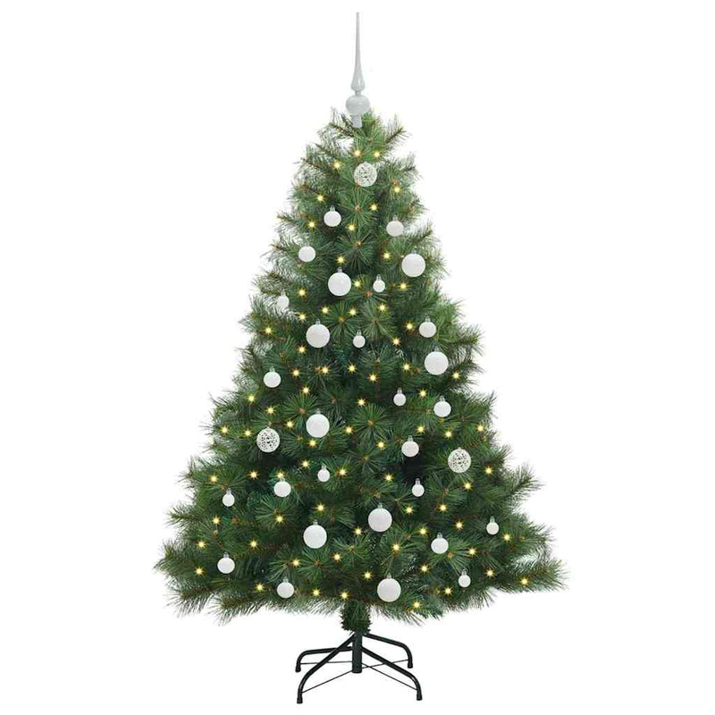 Afbeelding laden in galerijviewer, Vidaxl kunstkerstboom met 150 led met standaard groen 150 cm pe en pvc
