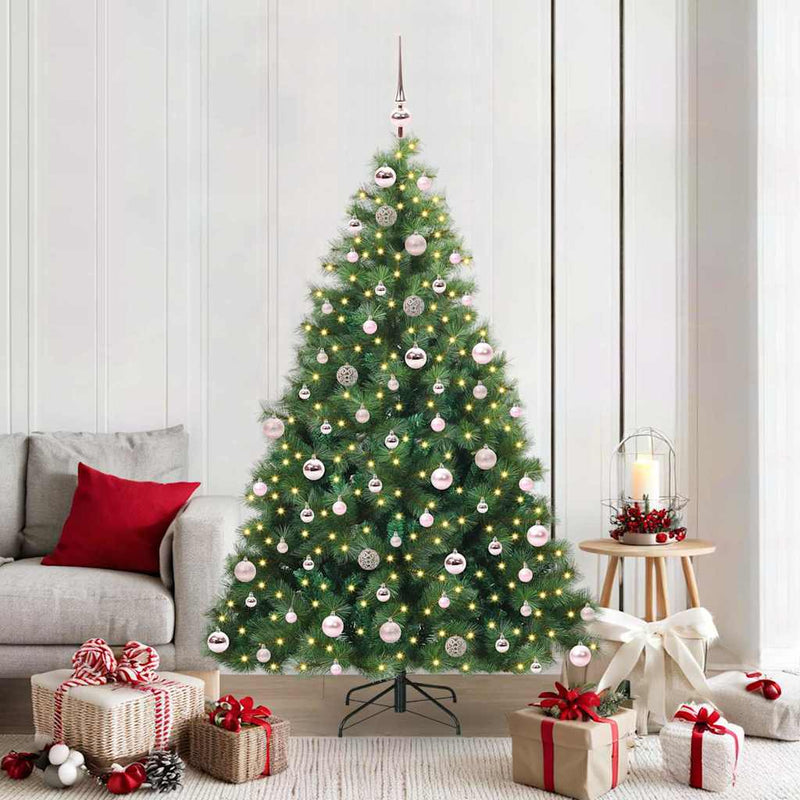 Afbeelding laden in galerijviewer, Vidaxl kunstkerstboom met 300 led met standaard groen 180 cm pe en pvc
