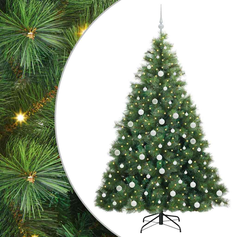 Afbeelding laden in galerijviewer, Vidaxl kunstkerstboom met 300 led met standaard groen 180 cm pe en pvc
