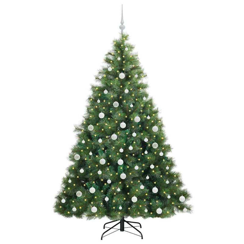 Afbeelding laden in galerijviewer, Vidaxl kunstkerstboom met 300 led met standaard groen 180 cm pe en pvc
