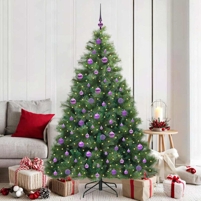Afbeelding laden in galerijviewer, Vidaxl kunstkerstboom met 300 led met standaard groen 180 cm pe en pvc

