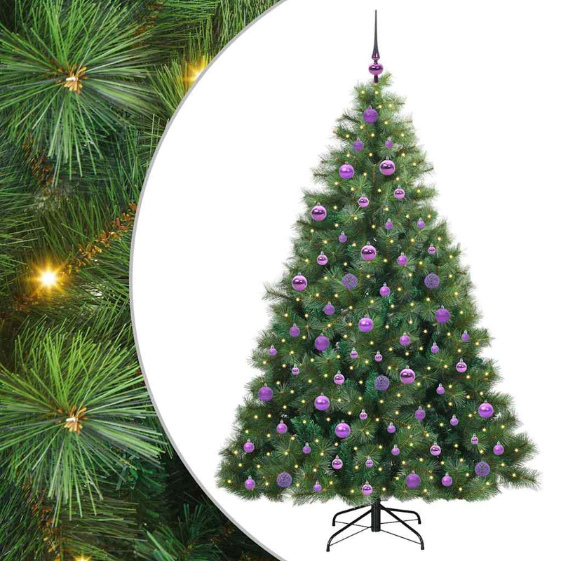 Afbeelding laden in galerijviewer, Vidaxl kunstkerstboom met 300 led met standaard groen 180 cm pe en pvc
