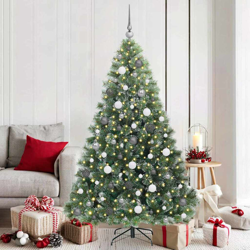 Afbeelding laden in galerijviewer, Vidaxl kunstkerstboom met 300 led met standaard groen 180 cm pe en pvc
