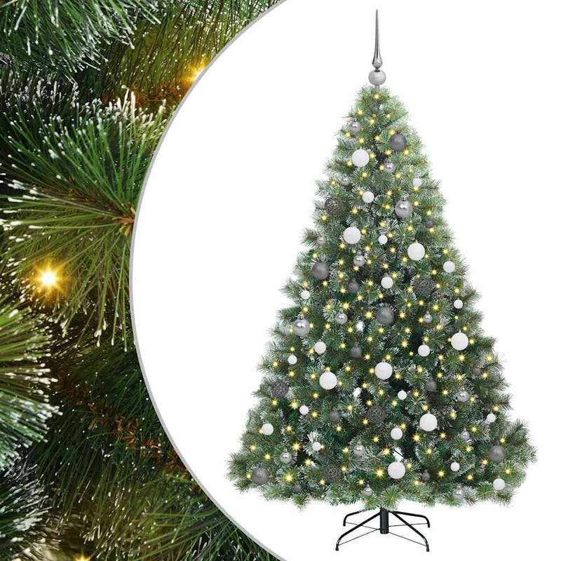 Afbeelding laden in galerijviewer, Vidaxl kunstkerstboom met 300 led met standaard groen 180 cm pe en pvc
