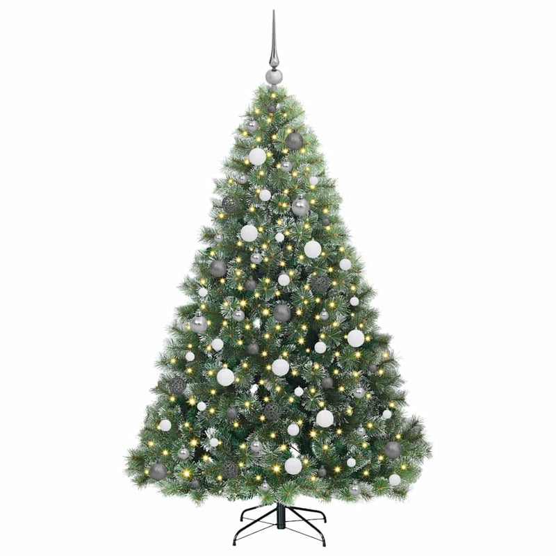 Afbeelding laden in galerijviewer, Vidaxl kunstkerstboom met 300 led met standaard groen 180 cm pe en pvc
