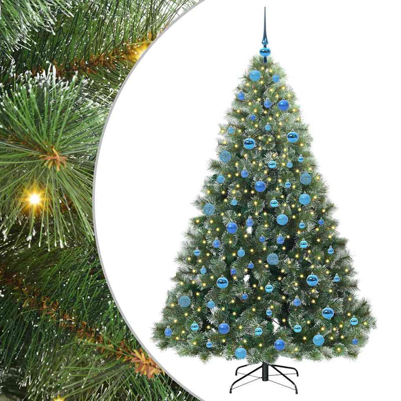 Afbeelding laden in galerijviewer, Vidaxl kunstkerstboom met 300 led met standaard groen 180 cm pe en pvc

