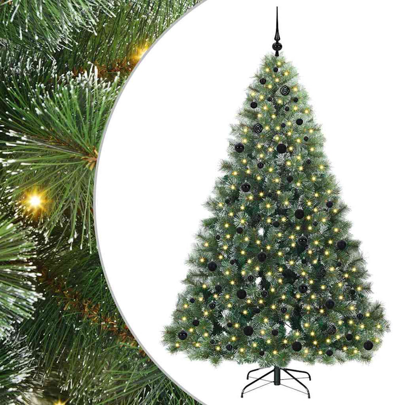 Afbeelding laden in galerijviewer, Vidaxl kunstkerstboom met 300 led met standaard groen 210 cm pe en pvc
