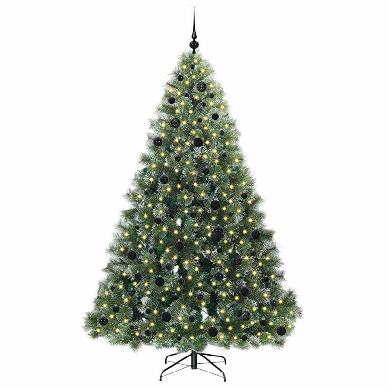 Afbeelding laden in galerijviewer, Vidaxl kunstkerstboom met 300 led met standaard groen 210 cm pe en pvc
