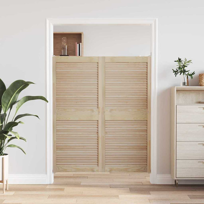 Afbeelding laden in galerijviewer, Vidaxl kastdeur 2 pcs naturel 140,5 x 2,1 x 59,5 cm massief grenenhout
