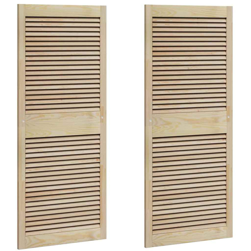 Afbeelding laden in galerijviewer, Vidaxl kastdeur 2 pcs naturel 140,5 x 2,1 x 59,5 cm massief grenenhout
