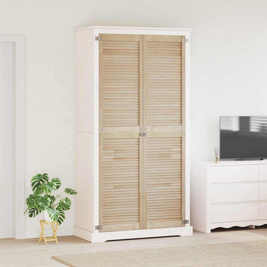 Vidaxl kastdeur 2 pcs naturel 201 x 2,1 x 49,5 cm massief grenenhout