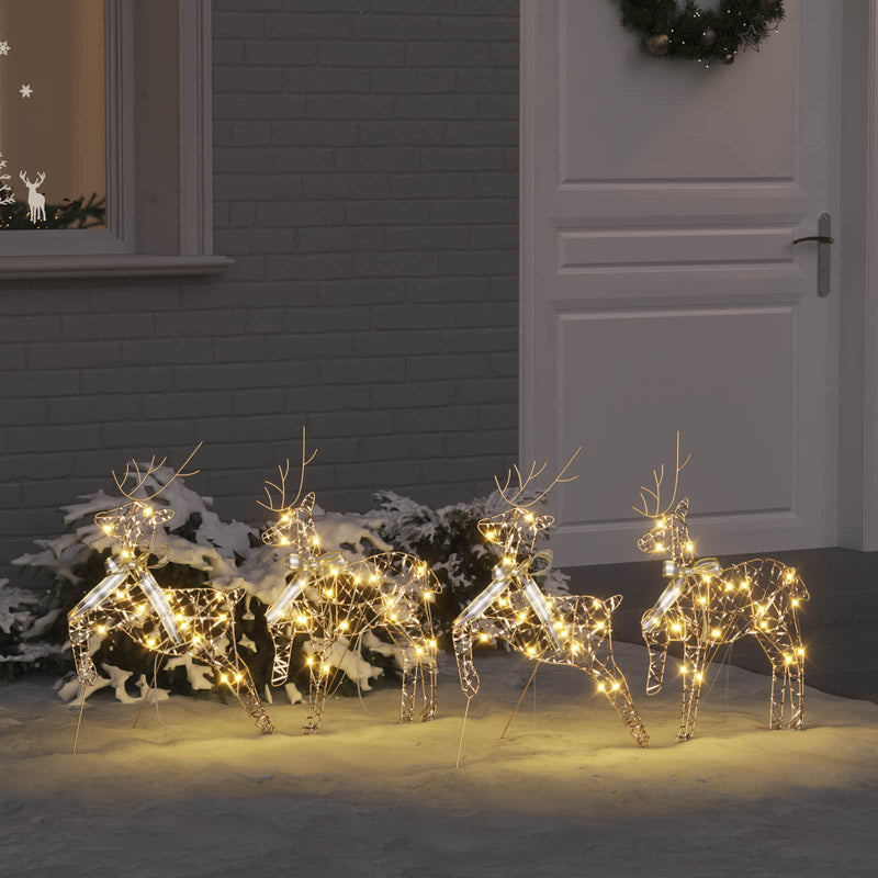Afbeelding laden in galerijviewer, Vidaxl led rendieren met 80 led 4 pcs goud pet
