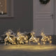 Vidaxl led rendieren met 80 led 4 pcs goud pet