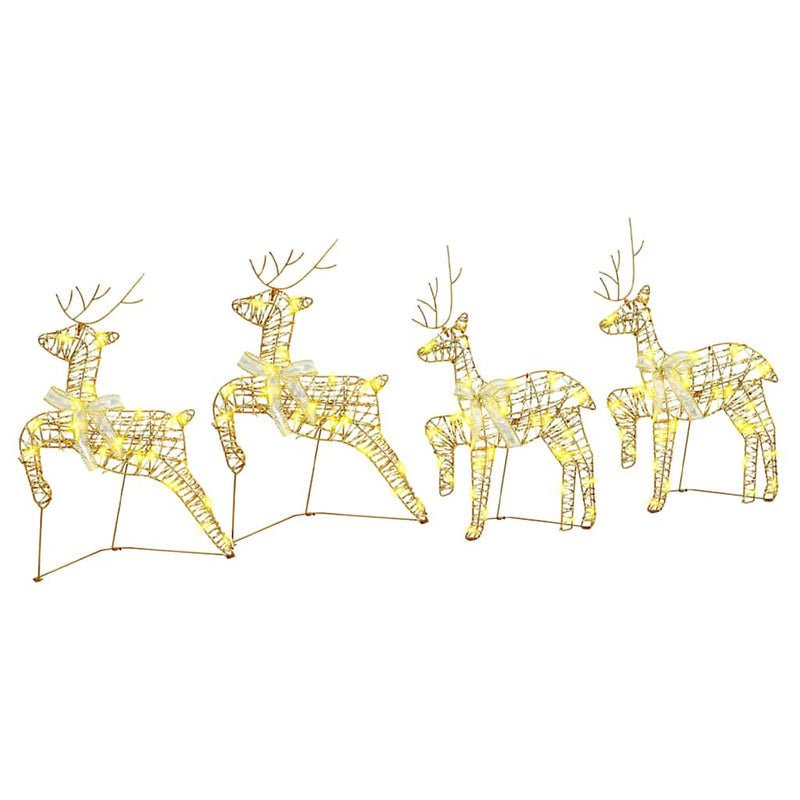 Afbeelding laden in galerijviewer, Vidaxl led rendieren met 80 led 4 pcs goud pet
