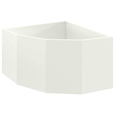 Vidaxl hoek plantbak wit 60 x 60 x 35 cm staal