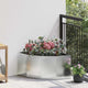 Vidaxl hoek plantbak zilver 60 x 60 x 35 cm gegalvaniseerd staal
