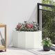 Vidaxl hoek plantbak wit 45 x 45 x 35 cm staal