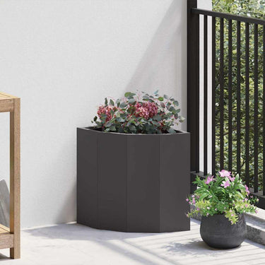 Vidaxl hoek plantbak zwart 30 x 30 x 35 cm staal