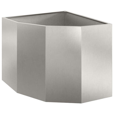 Vidaxl hoek plantbak zilver 60 x 60 x 50 cm roestvrij staal