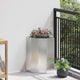 Vidaxl hoek plantbak zilver 30 x 30 x 50 cm roestvrij staal