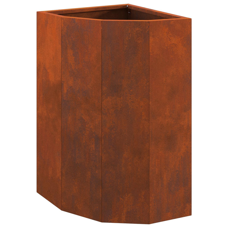 Afbeelding laden in galerijviewer, Vidaxl hoek plantbak roestig 30 x 30 x 50 cm cortenstaal
