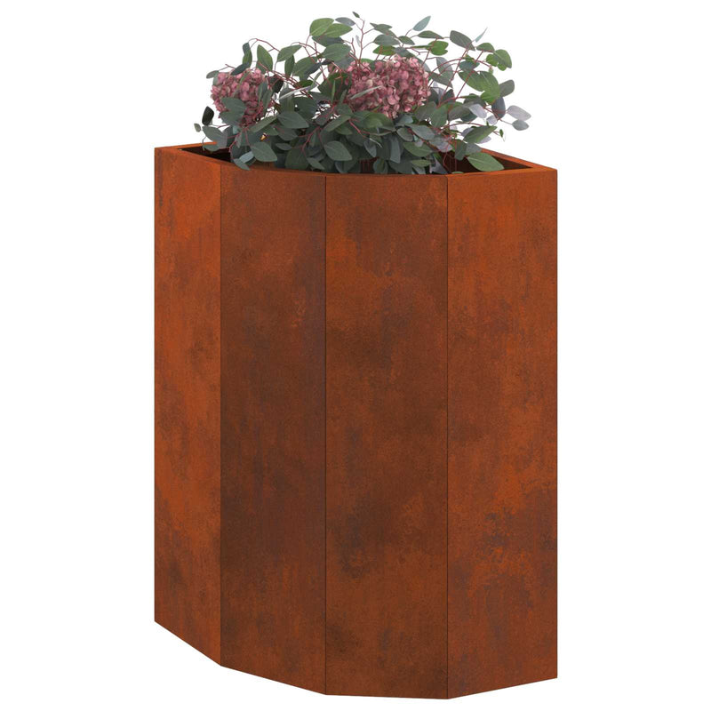 Afbeelding laden in galerijviewer, Vidaxl hoek plantbak roestig 30 x 30 x 50 cm cortenstaal
