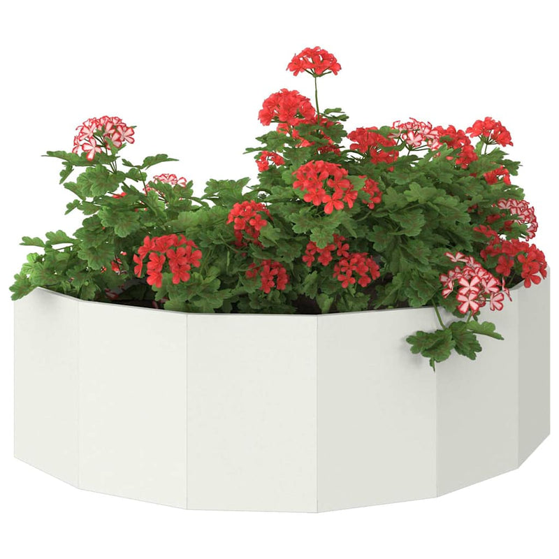 Afbeelding laden in galerijviewer, Vidaxl plantenbak wit 120 x 60 x 35 cm staal
