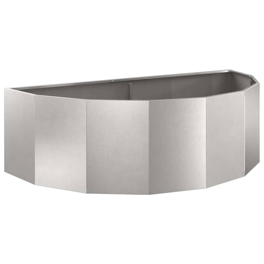 Vidaxl plantenbak zilver 120 x 60 x 35 cm roestvrij staal