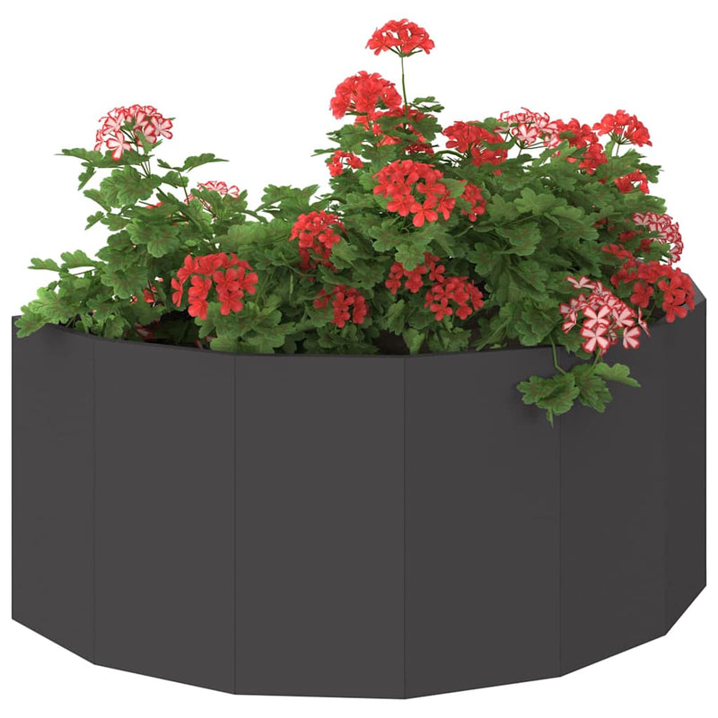 Afbeelding laden in galerijviewer, Vidaxl plantenbak zwart 90 x 45 x 35 cm staal
