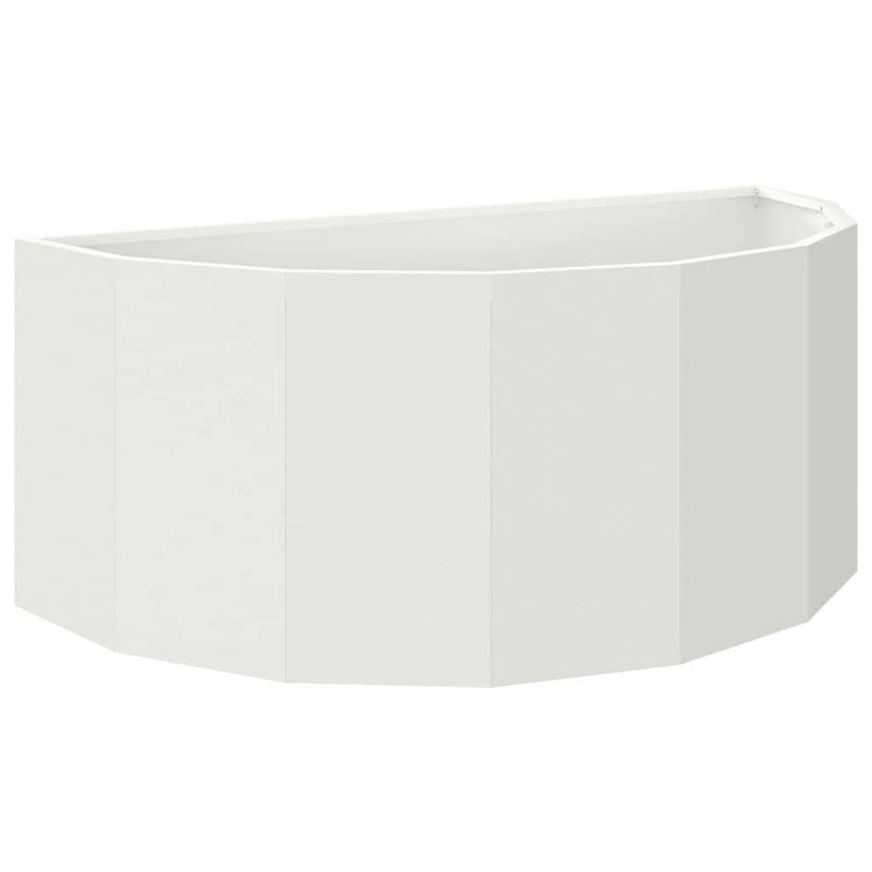 Afbeelding laden in galerijviewer, Vidaxl plantenbak wit 90 x 45 x 35 cm staal

