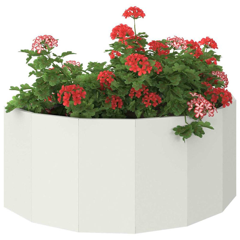 Afbeelding laden in galerijviewer, Vidaxl plantenbak wit 90 x 45 x 35 cm staal
