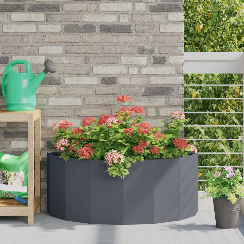 Afbeelding laden in galerijviewer, Vidaxl plantenbak antraciet 90 x 45 x 35 cm staal
