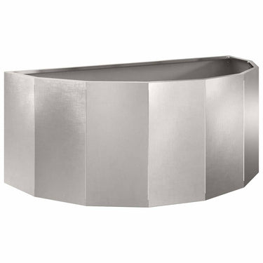 Vidaxl plantenbak zilver 90 x 45 x 35 cm roestvrij staal