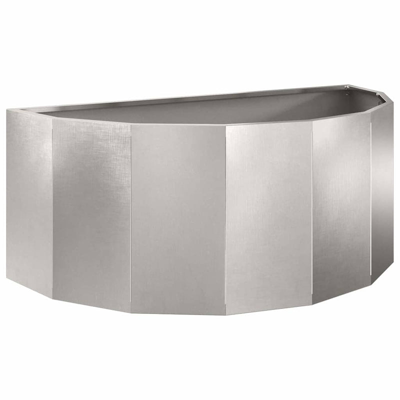 Afbeelding laden in galerijviewer, Vidaxl plantenbak zilver 90 x 45 x 35 cm roestvrij staal
