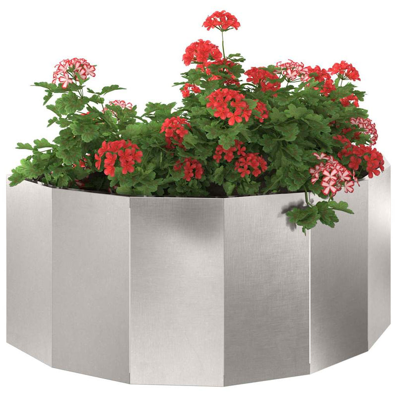 Afbeelding laden in galerijviewer, Vidaxl plantenbak zilver 90 x 45 x 35 cm roestvrij staal
