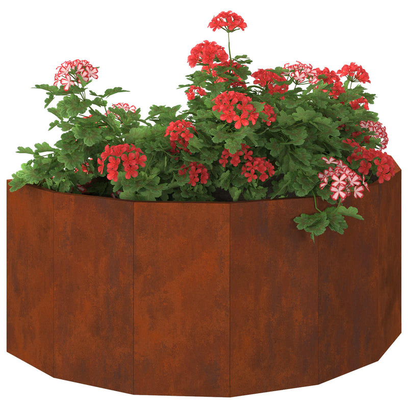 Afbeelding laden in galerijviewer, Vidaxl plantenbak roestig 90 x 45 x 35 cm cortenstaal
