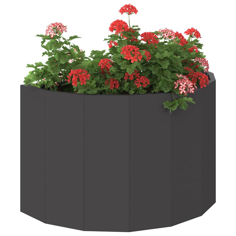 Afbeelding laden in galerijviewer, Vidaxl plantenbak zwart 60 x 30 x 35 cm staal

