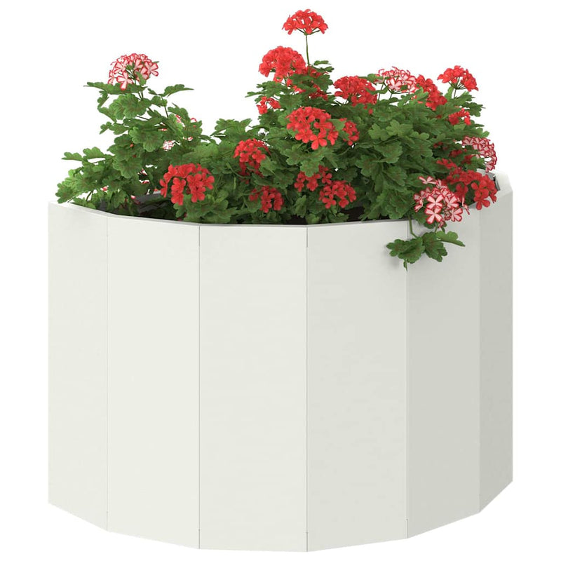 Afbeelding laden in galerijviewer, Vidaxl plantenbak wit 60 x 30 x 35 cm staal
