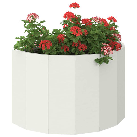 Vidaxl plantenbak wit 60 x 30 x 35 cm staal