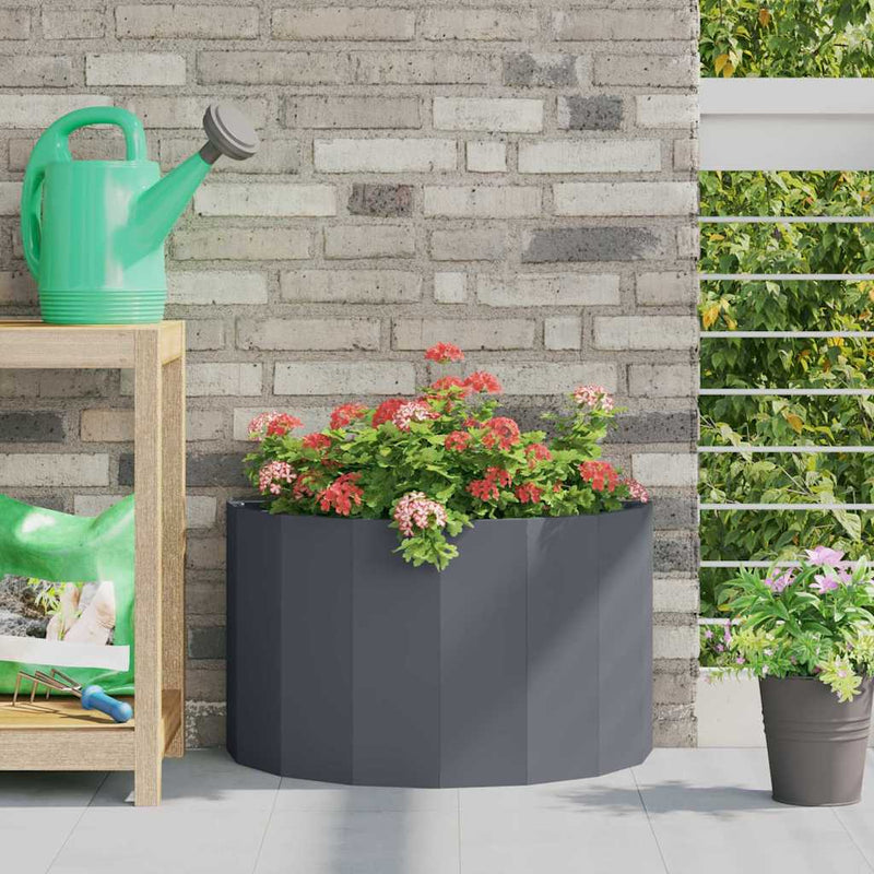 Afbeelding laden in galerijviewer, Vidaxl plantenbak antraciet 60 x 30 x 35 cm staal

