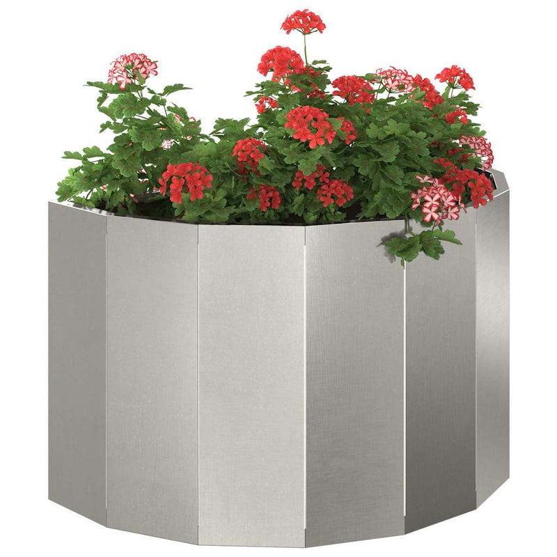 Afbeelding laden in galerijviewer, Vidaxl plantenbak zilver 60 x 30 x 35 cm roestvrij staal
