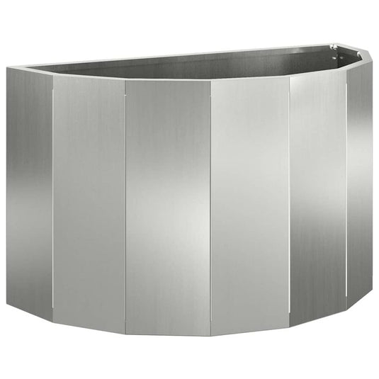 Vidaxl plantenbak zilver 60 x 30 x 35 cm gegalvaniseerd staal