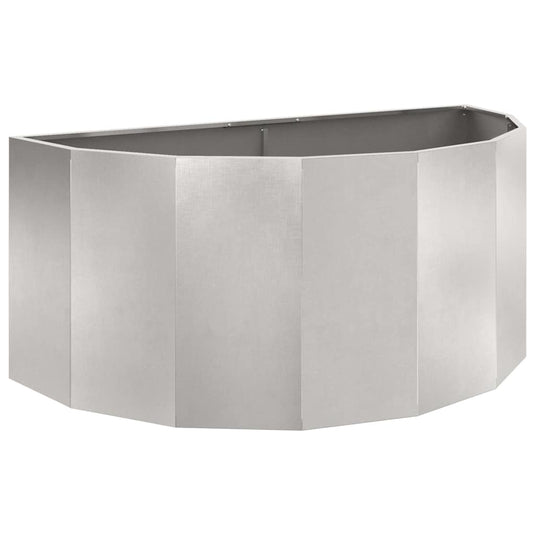 Vidaxl plantenbak zilver 120 x 60 x 50 cm roestvrij staal