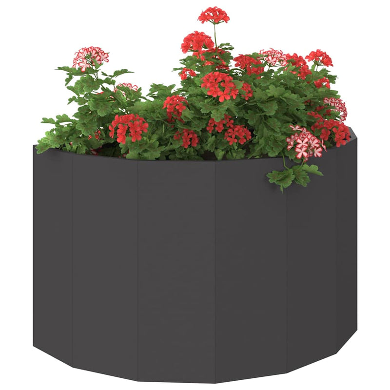 Afbeelding laden in galerijviewer, Vidaxl plantenbak zwart 90 x 45 x 50 cm staal
