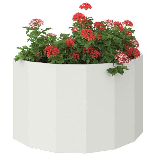 Vidaxl plantenbak wit 90 x 45 x 50 cm staal