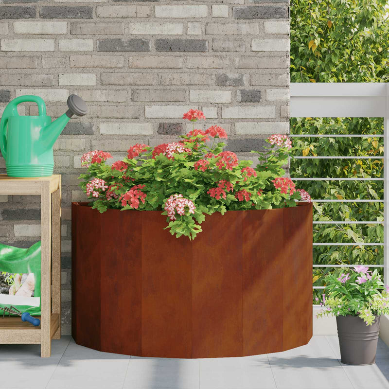 Afbeelding laden in galerijviewer, Vidaxl plantenbak roestig 90 x 45 x 50 cm cortenstaal
