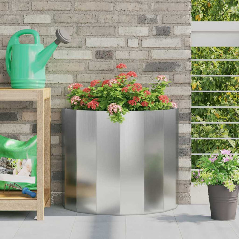 Afbeelding laden in galerijviewer, Vidaxl plantenbak zilver 60 x 30 x 50 cm gegalvaniseerd staal
